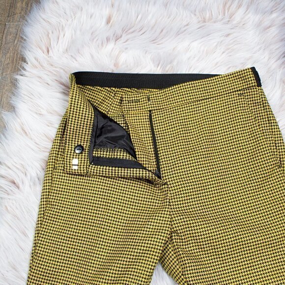 Zara Yellow Houndstooth Pants Size XS - Picture 3 of 5
